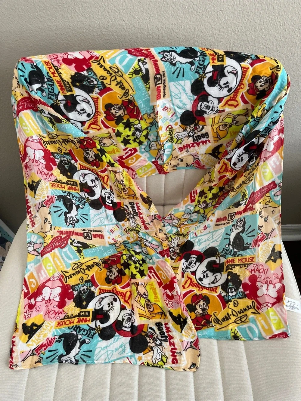 Disney Multicolor Mickey & Friends Scarf Wrap